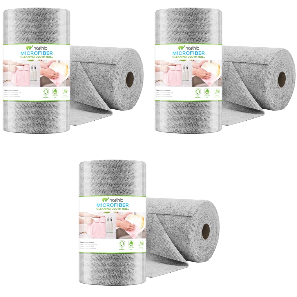 HASTHIP® 150 Count Microfiber Cleaning Cloth Multipurpose Roll Pre-Cut Tear Away Kitchen Highly Absorbent Reusable HASTHIP® 150 Count Microfiber Cleaning Cloth Multipurpose Roll Pre-Cut Tear Away Kitchen Highly Absorbent Reusable